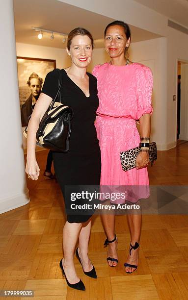 Harper's Bazaar Executive Editor Kimberly Cutter and Lucky Magazine West Coast Editor Marlien Rentmeester attend the Peter Lindbergh Artist reception...