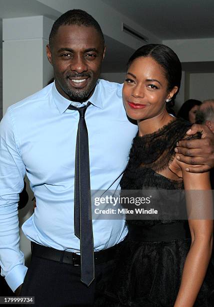 Actors Idris Elba and Naomie Harris attend the Burberry supported premiere and celebration of "Mandela: Long Walk to Freedom" hosted by The Weinstein...