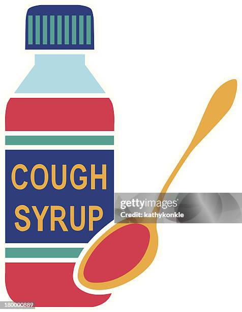 cough syrup - cough medicine stock illustrations