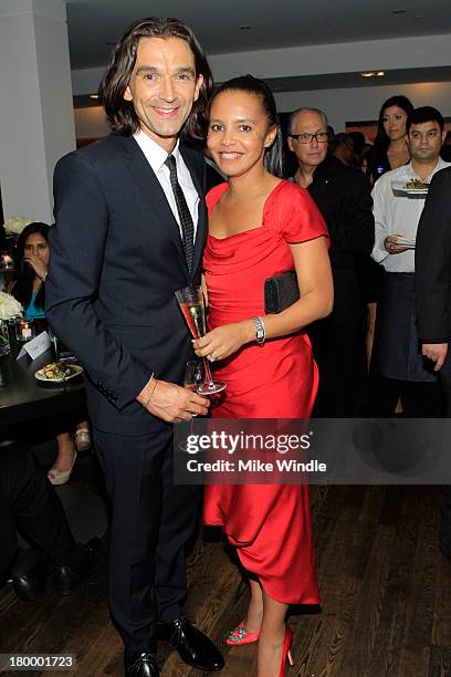 Director Justin Chadwick and Michelle Chadwick attend the Burberry supported premiere and celebration of "Mandela: Long Walk to Freedom" hosted by...