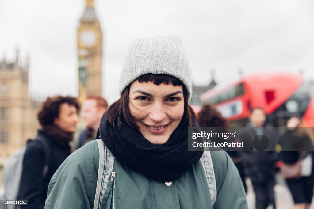 Porträt eines jungen Menschen in London
