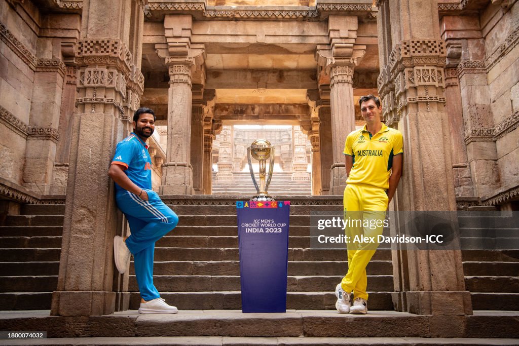 India Captain Rohit Sharma And Australia Captain Pat Cummins Pose For india-captain-rohit-sharma-and-australia-captain-pat-cummins-pose-for