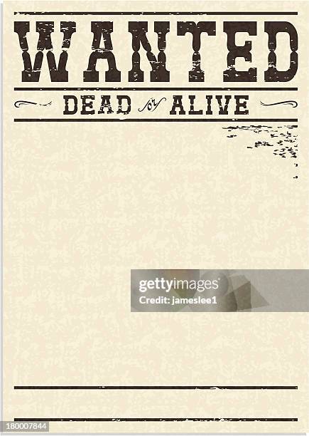 wanted poster - wild west stock illustrations