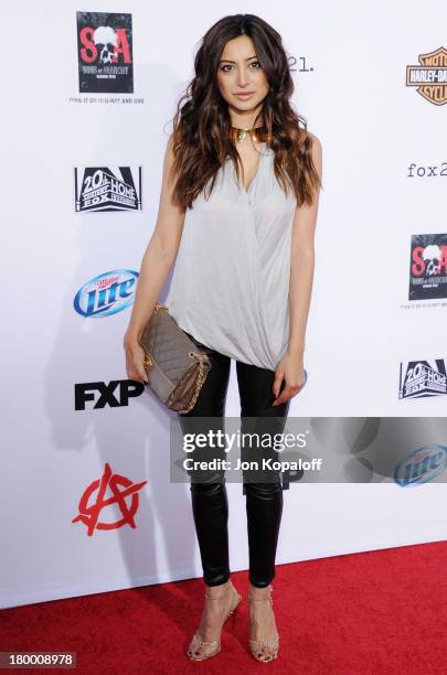 Actress Noureen DeWulf arrives at FX's "Sons Of Anarchy" Season 6 Premiere Screening at Dolby Theatre on September 7, 2013 in Hollywood, California.