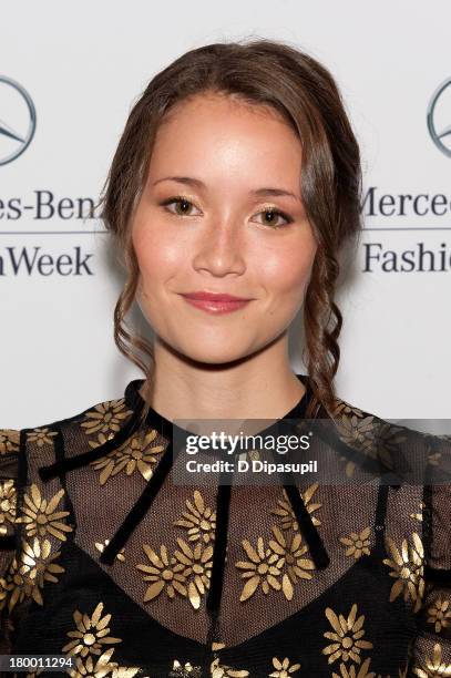 Katie Chang attends Mercedes-Benz Fashion Week Spring 2014 at Lincoln Center for the Performing Arts on September 7, 2013 in New York City.