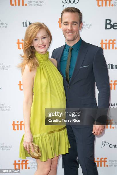 James Van Der Beek and Kimberly Van Der Beek attend the 'Labor Day' premiere during the 2013 Toronto International Film Festival at Ryerson Theatre...