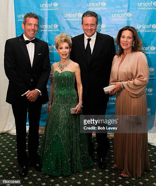 Margaret Alkek Williams, Sean Hepburn Ferrer and Karin Hofer at The UNICEF Audrey Hepburn Society Ball at the Wortham Center Brown Theater on...