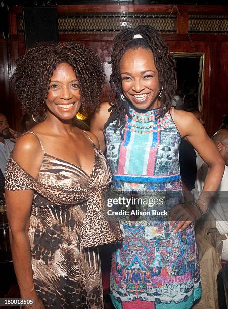 Actress Margaret Avery and Singer/Song Writer Siedah Garrett attend the Mr. Sophistication Screening and After Party at the Three of Clubson...