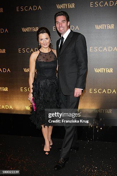 Michael Stich Und Ehefrau Alexandra Bei Der Party Zur Wiedereröffnung Des Flagstores Von Escada In Berlin Am 091107 .