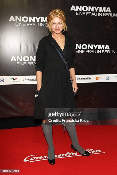 Isabell Gerschke Bei Der Premiere Von "Anonyma - Eine Frau In Berlin" Im Kino International In Berlin .
