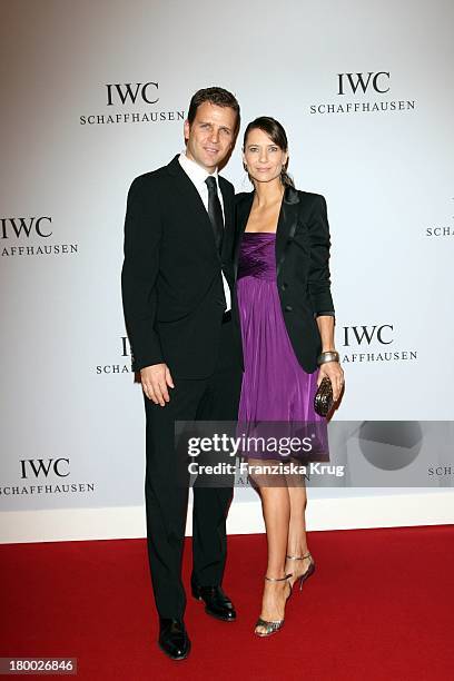 Oliver Bierhoff Und Ehefrau Klara Bei Der 140 Jährigen Jubiläumsveranstaltung "The Crossing" Von Iwc Schaffhausen In Der Arena Am Airport Genf Am...