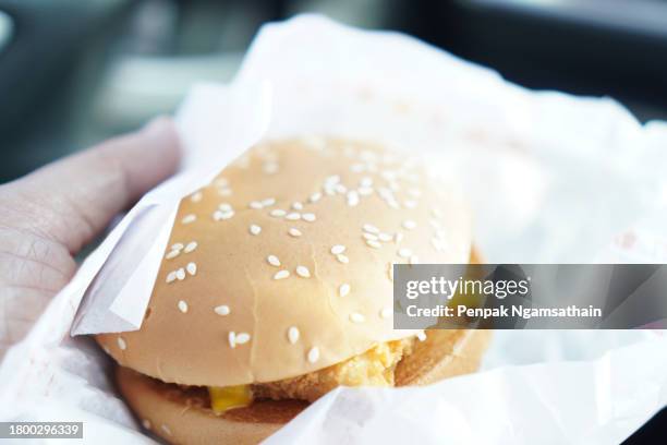 fish burger hamburger - fish finger stock pictures, royalty-free photos & images