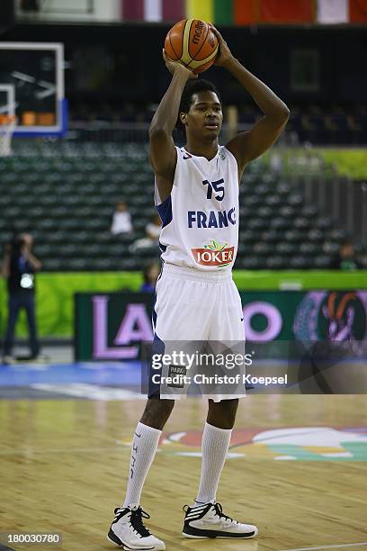 Mickael Gelabale of France leads the ball during the FIBA European Championships 2013 first round group A match between France and Israel at Tivoli...