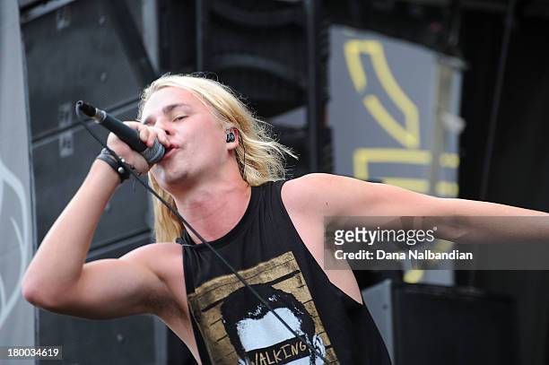 Singer Charlie Cosser of Charming Liars performs at Uproar Festival at the Gorge Amphitheater on September 7, 2013 in George, Washington.