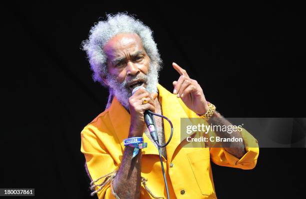 Max Romeo performs on stage during Day 4 of Bestival 2013 at Robin Hill Country Park on September 8, 2013 in Newport, Isle of Wight.