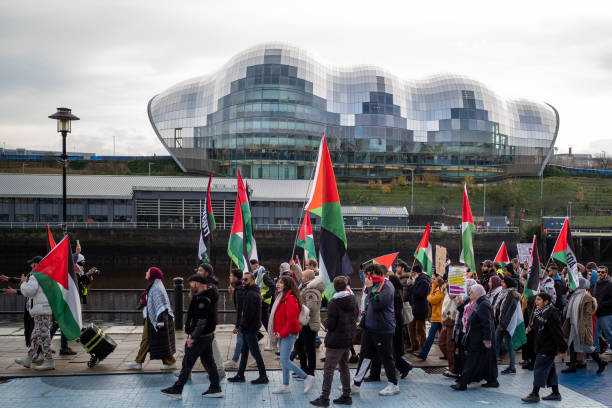GBR: Cross The Tyne For Palestine Rally