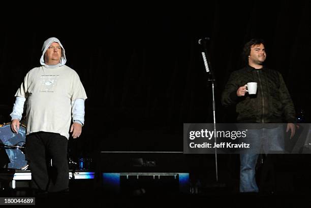 Musicians Kyle Gass and Jack Black of Tenacious D performs onstage at the 2009 Outside Lands Music and Arts Festival at Golden Gate Park on August...