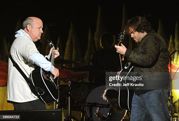 Musicians Kyle Gass and Jack Black of Tenacious D performs onstage at the 2009 Outside Lands Music and Arts Festival at Golden Gate Park on August...