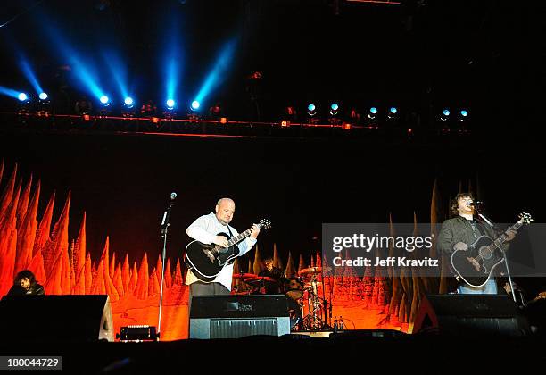 Musicians Kyle Gass and Jack Black of Tenacious D performs onstage at the 2009 Outside Lands Music and Arts Festival at Golden Gate Park on August...