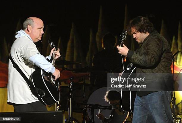 Musicians Kyle Gass and Jack Black of Tenacious D performs onstage at the 2009 Outside Lands Music and Arts Festival at Golden Gate Park on August...