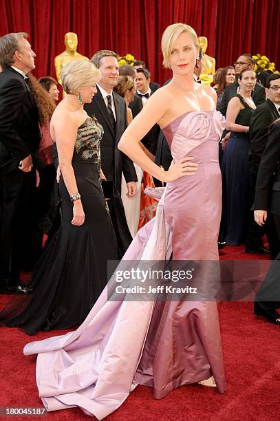 Actress Charlize Theron arrives at the 82nd Annual Academy Awards held at the Kodak Theatre on March 7, 2010 in Hollywood, California.