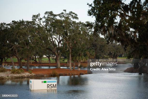 General view near the 18th hole during the third round of The RSM Classic on the Seaside Course at Sea Island Resort on November 18, 2023 in St...