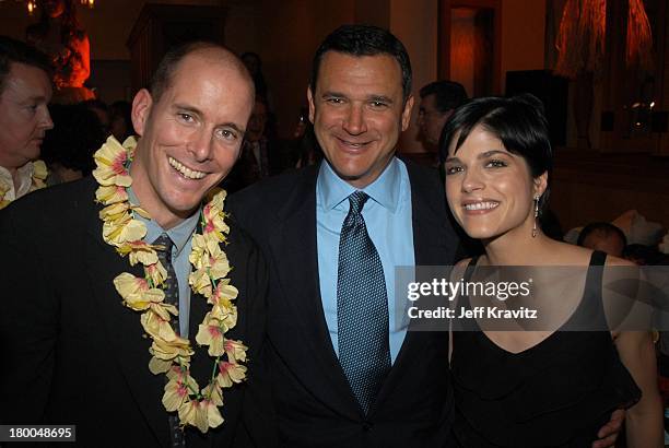 Chris Koch, Michael Nathanson & Selma Blair during A Guy Thing Premiere Party at Napa Valley Grill in Los Angeles, CA, United States.