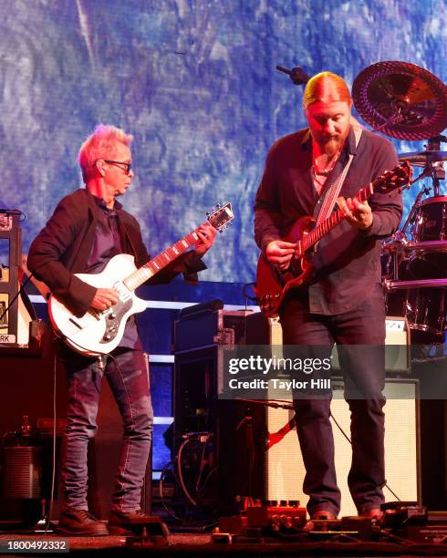 Tim Reynolds of Dave Matthews Band and Derek Trucks perform at Madison Square Garden on November 17, 2023 in New York City.