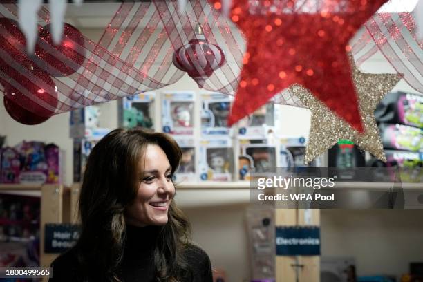 Catherine, Princess of Wales during her visit to Sebby's Corner on November 24, 2023 in Barnet, England. The Royal Foundation Centre for Early...