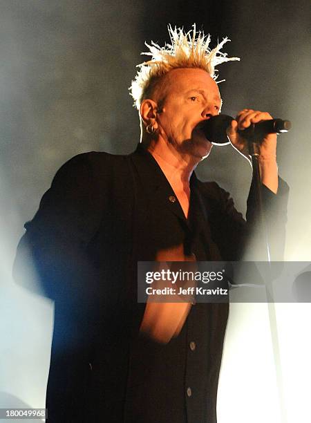 Singer John Lydon of Public Image Limited performs during day 1 of the Coachella Valley Music & Arts Festival 2010 held at The Empire Polo Club on...