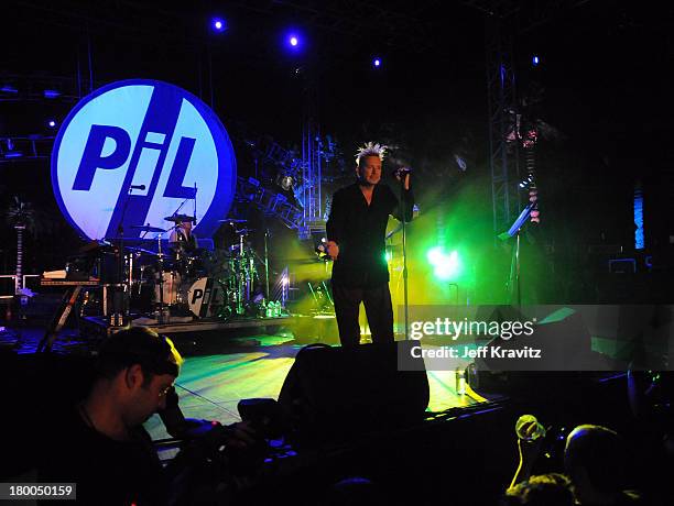 Singer John Lydon of Public Image Limited performs during day 1 of the Coachella Valley Music & Arts Festival 2010 held at The Empire Polo Club on...