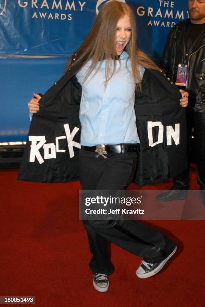 Avril Lavigne during The 45th Annual GRAMMY Awards - Arrivals at Madison Square Garden in New York, NY, United States.