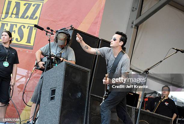 Mike McCready of Pearl Jam performs during the 41st Annual New Orleans Jazz & Heritage Festival Presented by Shell at the Fair Grounds Race Course on...