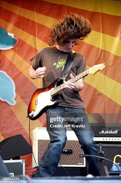 Stone Gossard of Pearl Jam performs during the 41st Annual New Orleans Jazz & Heritage Festival Presented by Shell at the Fair Grounds Race Course on...