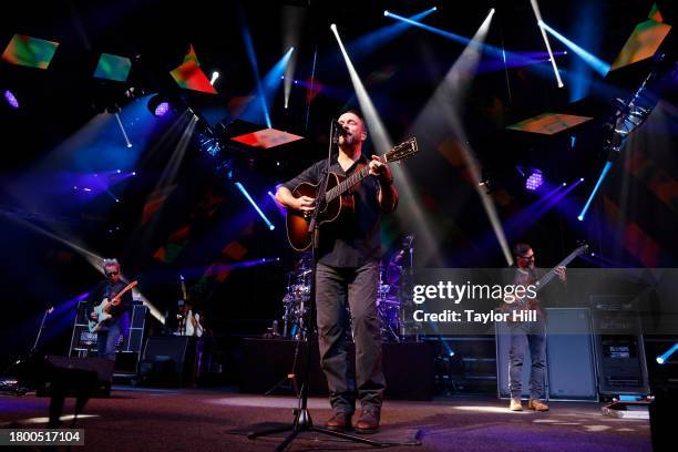 Tim Reynolds, Dave Matthews, and Stefan Lessard of Dave Matthews Band perform at Madison Square Garden on November 17, 2023 in New York City.