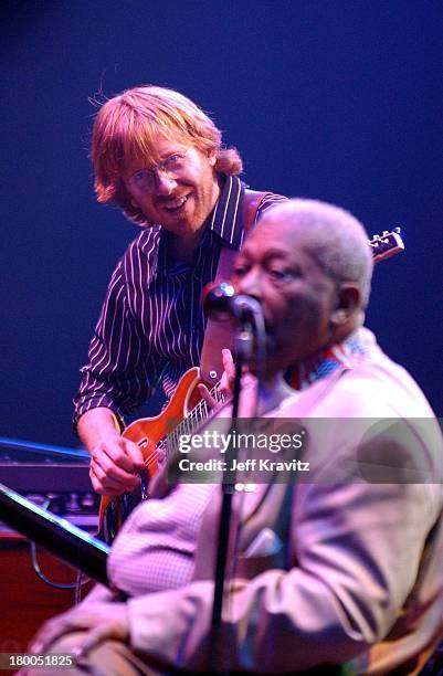 Trey Anastasio & BB King during Phish Live in New Jersey at Continental Airlines Arena in Secaucus, New Jersey, United States.