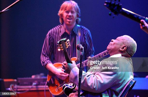 Trey Anastasio & BB King during Phish Live in New Jersey at Continental Airlines Arena in Secaucus, New Jersey, United States.