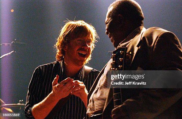 Trey Anastasio & BB King during Phish Live in New Jersey at Continental Airlines Arena in Secaucus, New Jersey, United States.
