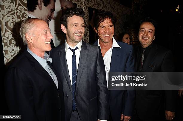 Executive producer Frank Marshall, actors Michael Sheen, Dennis Quaid and and President of HBO Films Len Amato arrive to the HBO premiere of The...