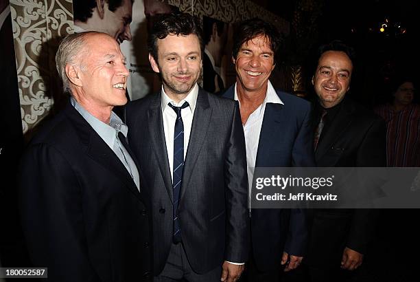 Executive producer Frank Marshall, actors Michael Sheen, Dennis Quaid and and President of HBO Films Len Amato arrive to the HBO premiere of The...