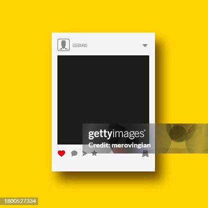 Photo frame for social media designs. Post template framework. Insert your picture Photo frame for social media designs. Post template framework. Insert your picture