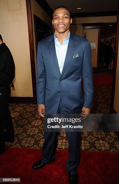 Russell Westbrook arrives at the 25th Anniversary Of Cedars-Sinai Sports Spectacular held at Hyatt Regency Century Plaza on May 23, 2010 in Century...