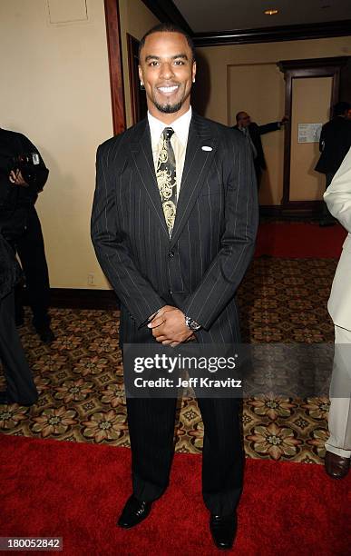 Darren Sharper arrives at the 25th Anniversary Of Cedars-Sinai Sports Spectacular held at Hyatt Regency Century Plaza on May 23, 2010 in Century...