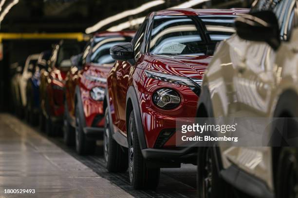 Hybrid vehicles on the production line at the Nissan Motor Co. Factory in Sunderland, UK, on Friday, Nov. 24, 2023. Nissan will significantly ramp up...