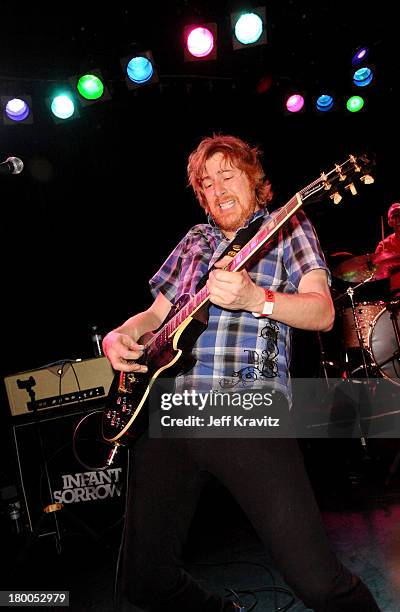 Musician Lyle Workman of Infant Sorrow and Friends perform onstage during Get Him To The Greek at The Roxy Theatre on May 24, 2010 in West Hollywood,...