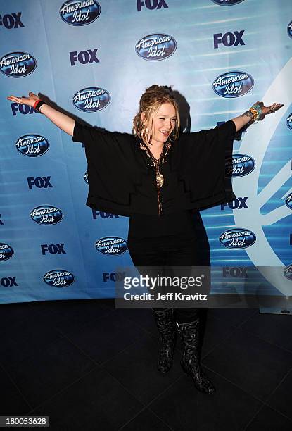 Singer Crystal Bowersox poses in press room during the American Idol Finale 2010 at Nokia Theatre L.A. Live on May 26, 2010 in Los Angeles,...