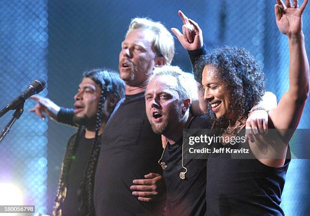 Metallica during MTV Icon - Metallica - Show at Universal Studios Stage 12 in Universal City, CA, United States.