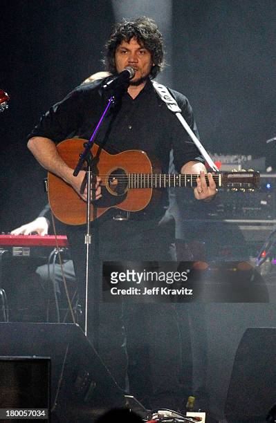 Musician Jeff Tweedy of Wilco performs at 2010 MusiCares Person Of The Year Tribute To Neil Young at the Los Angeles Convention Center on January 29,...