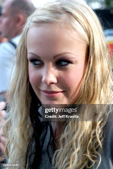 Lasgo Singer Evi Goffin of Lasgo during Wango Tango Backstage at Rose Bowl in ...