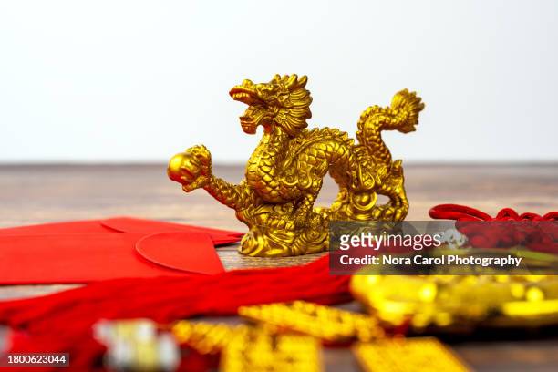 year of the dragon concept - buddhist new year photos et images de collection